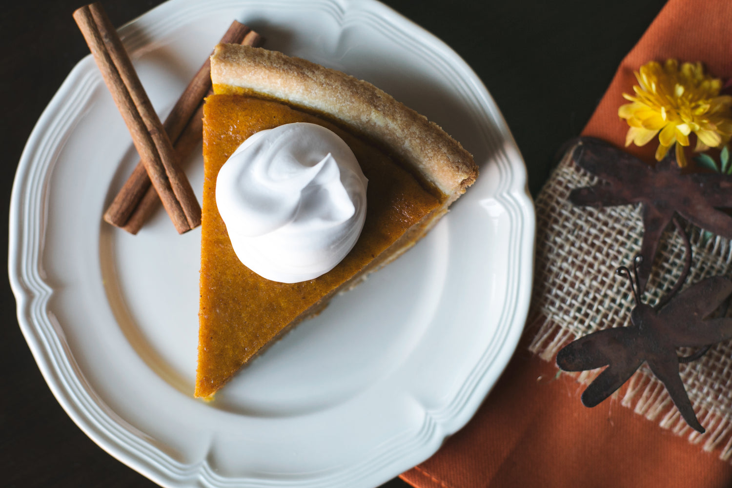 pumpkin pie sliced